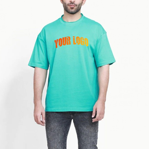 เสื้อยืดโอเวอร์ไซส์ผู้ชายไซส์ใหญ่ ผ้าฝ้าย 100% หนานุ่ม เป็นมิตรต่อสิ่งแวดล้อม สไตล์ไฮสตรีท รับผลิตตามแบบ OEM พร้อมสกรีนโลโก้ตามสั่ง - Product Image 4