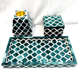 Juego de Quemadores de Incienso con Incrustaciones de Perlas Opulentas para Celebraciones del Eid y Ramadán, con Mabkhara Elegante Hecha a Mano, Colección de Regalos - Product Image 2