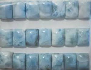 Larimar naturel lisse, cabochon octogonal, pierres précieuses en vrac, perles pour bagues, fournisseur en gros de bijoux, fabrication à prix de gros - Product Image 1