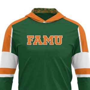 Sudadera con Capucha Vintage de Invierno para Mujer de la Universidad FAMU de Florida, 100% Algodón, Impresión Personalizada con Logotipo Frontal y Diseño de Hombros Caídos - Product Image 3