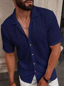 Chemise décontractée pour homme en tricot respirant, style européen et américain, été 2025, prix d'usine Chine Bangladesh, logo personnalisé OEM - Product Image 6