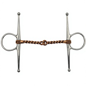 Copper Twisted Wire Full Cheek Horse Bit Stainless Steel Equestrian Riding Equipment by Riaz Jamal intel - Product Image 3