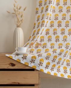 Luxury Modern Hand Block Floral Printed Cotton <b>Curtains</b> Beautiful Handmade Valances Lightweight Door <b>Curtains</b> - Product Image 3