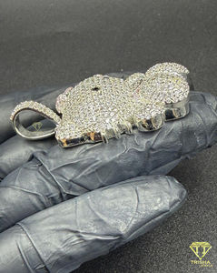 จี้เฮลโลคิตตี้แบบฮิปฮอปประดับเพชร VVS แท้เพาะเลี้ยงในห้องปฏิบัติการ ตัวเรือนเงินแท้ 925 ของขวัญเครื่องประดับสั่งทำพิเศษสำหรับผู้หญิง - Product Image 5