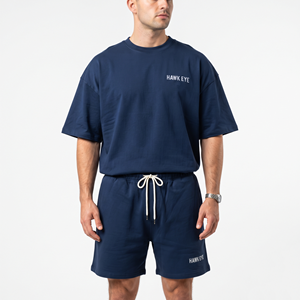 Ensemble décontracté homme été : T-shirt ample à manches courtes 210 g/m² et short cargo 95 % polyester 5 % élasthanne - Product Image 5