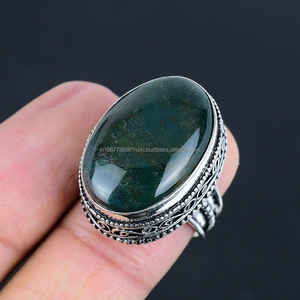 925 argent plaqué anneau guérison cristal anneau pierre de sang pierre précieuse à la main Boho bijoux cadeau pour sa vente de noël - Product Image 2