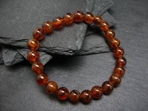 Natural Hessonite <b>Garnet</b> Round Bead <b>Bracelet</b> Genuine Gemstone Handmade Jewelry Wholesale Gift For Women - Product Image 5
