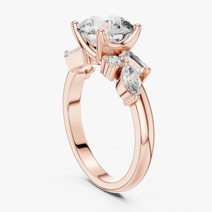 Baguette Marquise Round Stone <b>Statement</b> <b>Ring</b> Elegant Geometric <b>Women</b>’s Luxury Jewelry <b>for</b> Engagement Wedding Party - Product Image 1
