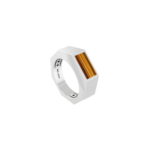 925 Sterling Silver Men's Classic <b>Tiger</b> <b>Eye</b> Bezel Setting Baguette Handmade Unique Gift Him Birthday Anniversary Wedding - Product Image 3