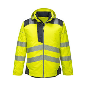 Cinta reflectante fluorescente, chaquetas de alta visibilidad, chaqueta de trabajo para hombre, ropa de trabajo de punto de alta visibilidad, chaqueta de alta visibilidad con servicio OEM, elegante. - Product Image 1
