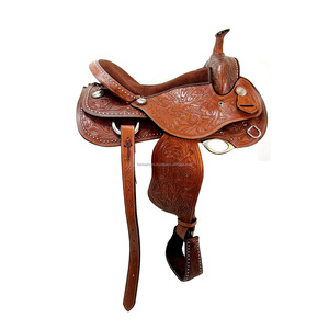 Selle d'équitation Western Pleasure magnifiquement sculptée pour les courses de barils de plaisance Ranch à couper en gros - Product Image 6