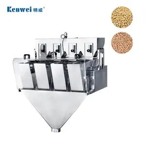 Machine d'emballage multifonctionnelle automatique de riz en poudre à poids linéaire à 4 têtes