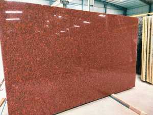 Dalle de granit rouge poli brillant, panneau de pierre naturelle pour sol, mur, plan de travail, usage intérieur/extérieur pour villas et hôtels - Product Image 2