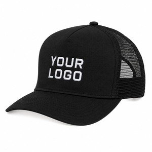 Custom Applique Logo Vintage Trucker <b>Cap</b> Brushed Cotton Front Fine Mesh Back Panel Wholesale Bulk Supplier For Gifts Sport - Product Image 1