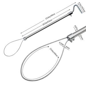 1 pièce Lasso de capture de porcs filaire, Dispositif de préhension de tête de porc Baoding, Équipement de capture de porcs, Poignée en cuivre pratique et sécurisée - Product Image 6