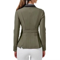 Chaqueta de Equitación para Mujer con Logotipo Personalizado de la Mejor Calidad, Diseño Personalizado, Poliéster/Algodón, Transpirable, de Secado Rápido, Forro Polar Digital