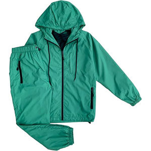 Customized WholesUnisex Green Hooded Lightweight Waterproof 100% Cotton Anti-Uv <b>Jacket</b> Drawstring Closure Casual Winter Wear - Product Image 5