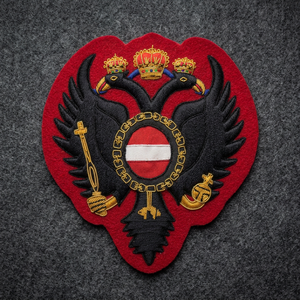 Écusson brodé personnalisé Aigle Double Autrichien en forme de cœur, à coudre sur tissu, style badge pour vêtement - Product Image 6