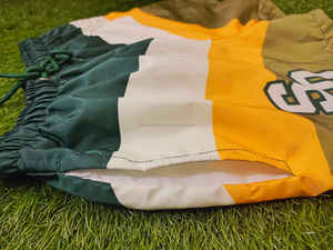 กางเกงว่ายน้ำขาสั้นผู้ชายกางเกงขาสั้นผ้าไนลอน100% เอวยางยืดน้ำหนักเบาสไตล์สตรีทสีพื้น - Product Image 5