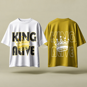 เสื้อยืดโออีเอ็ม 240 แกรม หนัก ทรงหลวม พิมพ์ลายสกรีนแบบวินเทจ ซักนุ่ม 100% ผ้าฝ้าย ผู้ผลิตเสื้อผ้าสตรีทแวร์ - Product Image 1