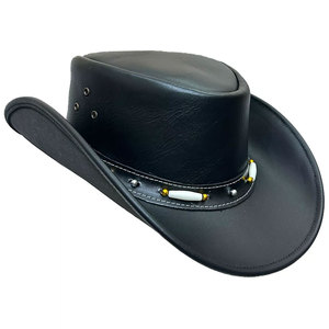 Nouveau style, faible MOQ, chapeaux de cowboy en cuir, couleur personnalisée, produit le plus vendu, chapeaux de cowboy en cuir - Product Image 2