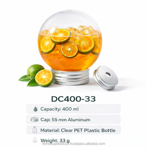 400ml Light Bulb-Shaped PET <b>Bottle</b> with 55mm Aluminum Screw Lid OEM Vietnam Factory for Juice Milk Tea Beverage Glass <b>Bottles</b>" - Product Image 6