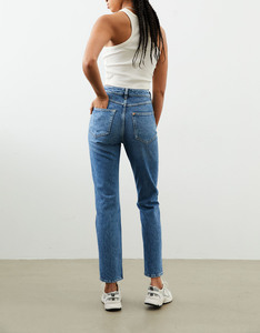 Jeans de Mezclilla Casuales de Cintura Alta y Pierna Ancha para Mujer, Directo de Fábrica, para Europa y Estados Unidos, para las Temporadas de Verano e Invierno - Product Image 4