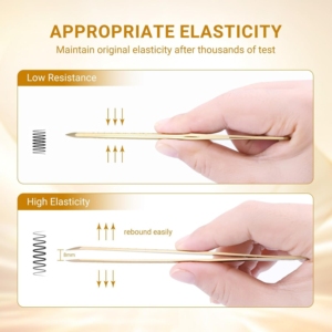Pinzas para Extensión de Pestañas Personalizadas con Punta de Fibra, Pinzas para Pestañas Doradas con Adorno para Extensiones de Pestañas - Product Image 4