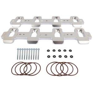 Adattatori Collettore Aspirazione AC Modello X6 E71 per Testata Cilindri LS a Porta Cattedrale (Porta Rettangolare) in Alluminio, Nuovi, Monobullone - Product Image 1