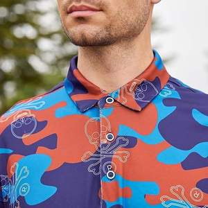 Chemise de golf pour homme de haute qualité avec imprimé palmier, manches courtes, tricotée en polyester, confortable, respirante et à séchage rapide - Product Image 5