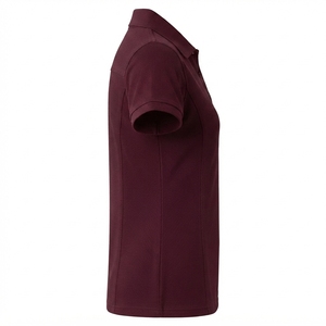 <b>Women's</b> Polo <b>Shirt</b> <b>Burgundy</b> Commuting Long Sleeves Tops All Season Custom Print V Neck Button Top Ladies Golf Tennis Apparel - Product Image 4