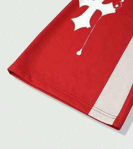 Pantalones acampanados con estampado de Cruz Roja High Street |   Pantalones Deportivos Holgados de Hip Hop para Hombre, Estilo Y2K, Personalizados - Product Image 5