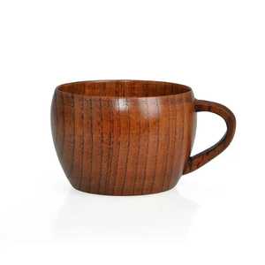 Natural Grain Dark Wooden Coffee <b>Cup</b> Handcrafted Solid Wood <b>Espresso</b> Mug Business Gifts Eco-Friendly Leak Proof Wholesale - Product Image 2