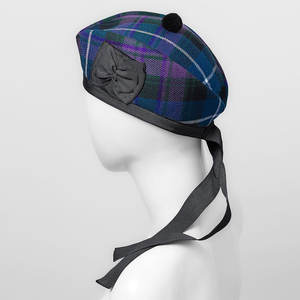 Gorro Escocés Tradicional Glengarry 100% Lana Pura, Orgullo de Escocia, con Cinta Negra - Product Image 1