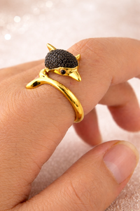 Handmade 925 Sterling <b>Silver</b> <b>Garnet</b> With Cubic Zirconia Dolphin Sea Animal <b>Ring</b> For Women - Product Image 3