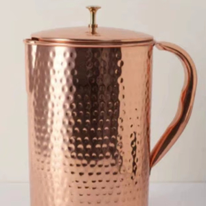 Ensemble de carafes en cuivre pour rassemblements spirituels, service de table, ensemble métallique avec verres, durable, réutilisable, vaisselle de cuisine et de salle à manger - Product Image 1