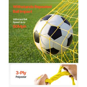 Rete da Calcio Rimbalzante 2-in-1 per Bambini con Pali in Fibra di Vetro Rinforzati e Tubo in Ferro per Allenamento Individuale di Passaggi - Product Image 4