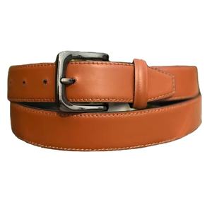 Cinturón Casual de Cuero Vacuno Genuino Hecho a Mano con Detalle Bordado y Hebilla de Acero, Diseño de Hebilla Western, 3.5cm de Ancho, 120cm de Largo - Product Image 1