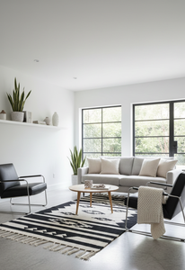 Alfombra Blanca Reversible de Algodón Tejida a Mano con Diseño Floral Moderno, Lavable a Máquina, para Hogar, Oración, Picnic y Viajes - Product Image 4