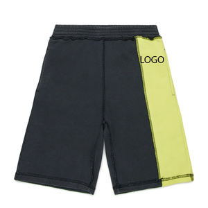 Pantalones Cortos para Niños con Diseño de Panel Lateral y Logotipo, Cierre de Cintura con Cordón, Detalle de Panel Lateral en Color Contrastante, Precio de Fábrica 2026 - Product Image 1