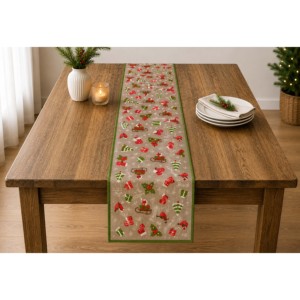 High Quality 100% Cotton Christmas Printed <b>Table</b> <b>Runner</b> For Decoration Custom Size OEM <b>Table</b> <b>Runner</b> Made in India - Product Image 5