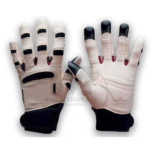 Guantes de Trabajo Resistentes de Cuero Sintético, Transpirables y Flexibles para Uso Profesional y Comercial - Product Image 1