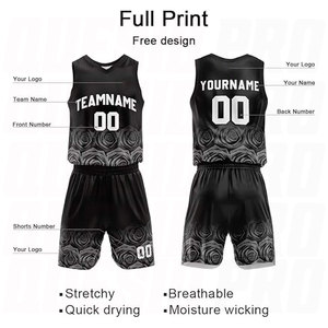 Uniformes de basket-ball réversibles personnalisés en gros, maillot de basket-ball par sublimation rose et gris, ensemble d'équipe personnalisé - Product Image 4