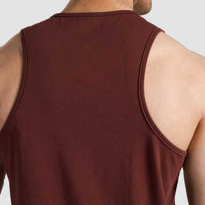 Camiseta sin Mangas de Punto con Cuello Redondo y Color Sólido para Hombre, Diseño Personalizado, Impresión por Transferencia de Calor, Transpirable, 100% Algodón, Chaleco Informal para Gimnasio, para Verano - Product Image 4