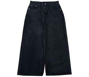 กางเกงยีนส์ทรงตรงหลวมสไตล์สตรีทแวร์ปักลายตามสั่ง สำหรับฤดูใบไม้ร่วงและฤดูหนาว เป็นมิตรกับสิ่งแวดล้อม ทรงหลวมพิเศษ ไซส์ใหญ่ ซักแบบสโตนวอช สไตล์วินเทจ - Product Image 1