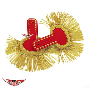 Accesorios de Uniforme Táctico Red Gold Marching Board: Epaulettes de Lujo de Alta Calidad Estilo Napoleón Francés Hechas a Mano - Product Image 1