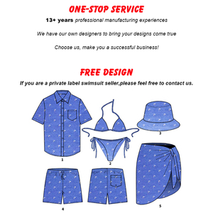 Conjunto de Bikini Personalizado con Logotipo para Mujer, Traje de Baño de Dos Piezas con Top Halter y Pantalones Cortos, Ropa de Playa con Sombrero de Pescador, Spandex, Poliéster, Estampado 2026 - Product Image 6
