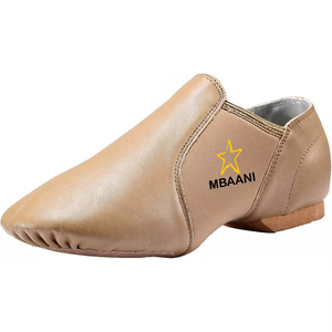 MBAANI – chaussures de danse Jazz pour femmes, tige en cuir véritable, talon plat, chaussures de ballet souples, chaussures de danse Jazz pour femmes - Product Image 3