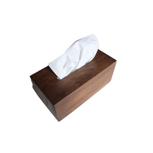Caja de pañuelos de madera cuadrada de estilo vintage hecha a mano con cierre metálico para decoración de mesa de hogar u oficina, dispensador de pañuelos faciales - Product Image 5