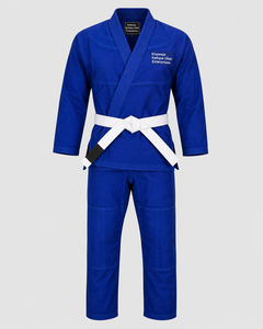 Uniforme de Judo Azul de Khawaja Rafique Ullah Enterprises, Unisex para Adultos, de Algodón Resistente de Secado Rápido, Prenda de Una Pieza para Artes Marciales, Venta al Por Mayor - Product Image 1